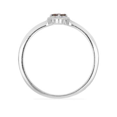 BUY RED DIAMOND DOUBLE CUT GEMSTONE RING IN STERLING SILVER